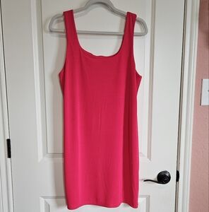 A New Day Hot Pink Dress Square Neck Women's Size Large